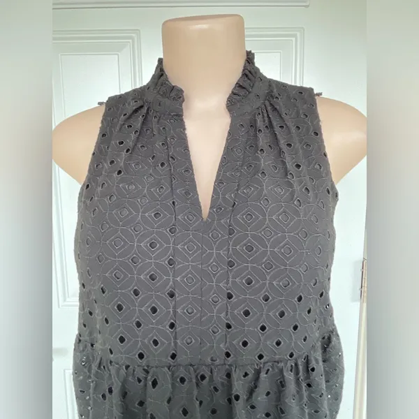 Lilly Pulitzer Black Eyelet Mini Dress - Image 4