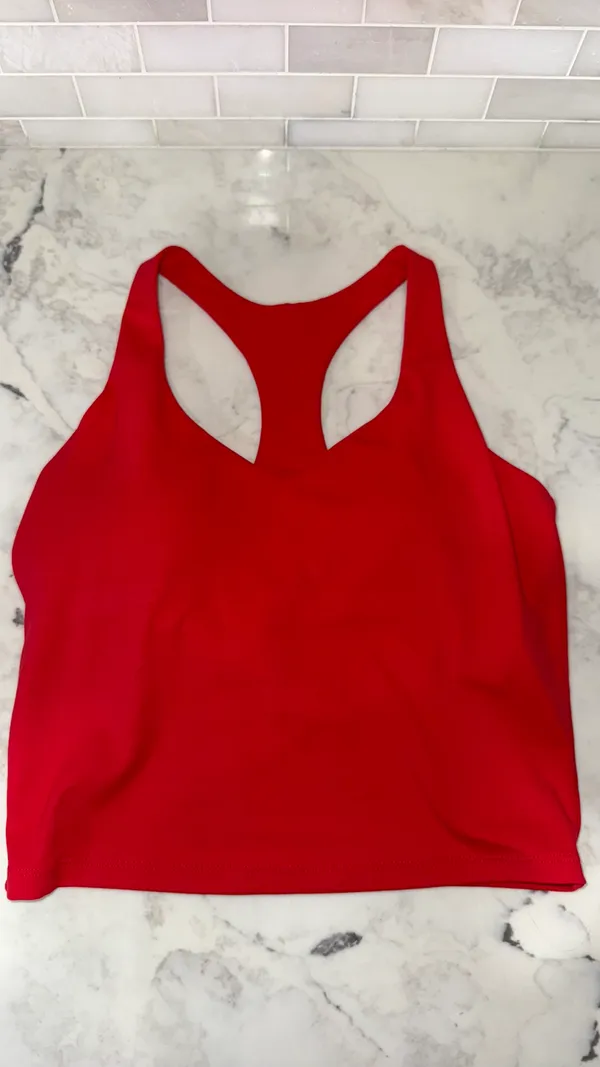 CRZ Yoga Butterluxe V-Neck Women’s Longline Sports Bra Padded Workout Crop Top - Image 3