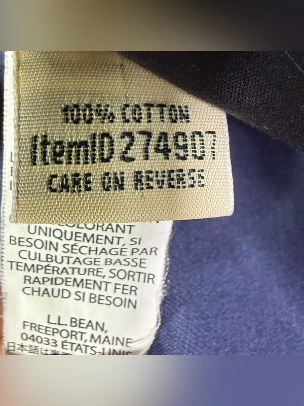 L.L. Bean Women’s Original Fit Pleaded Navy Cropped Trousers Size 18 Petite - Image 5