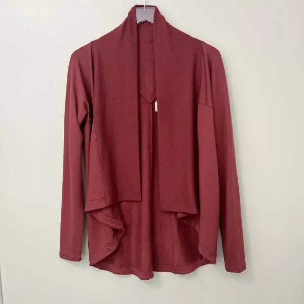 ATHLETA Nirvana Open Cardigan in Maple Red‎ - Image 3