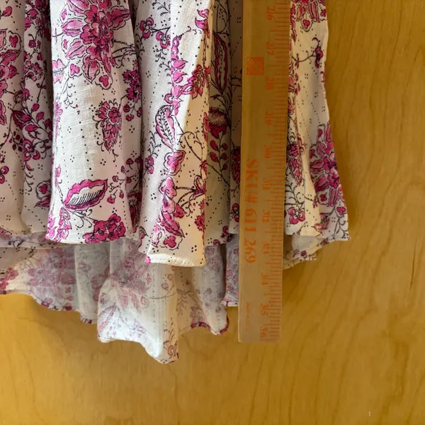 Misa Los Angeles Dress Women Small Pink Floral Puff Sleeve Open Back Mini - Image 6