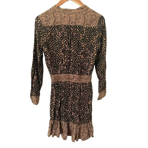 ZARA Leopard Print Mini Dress Sz Sm‎ - Image 2
