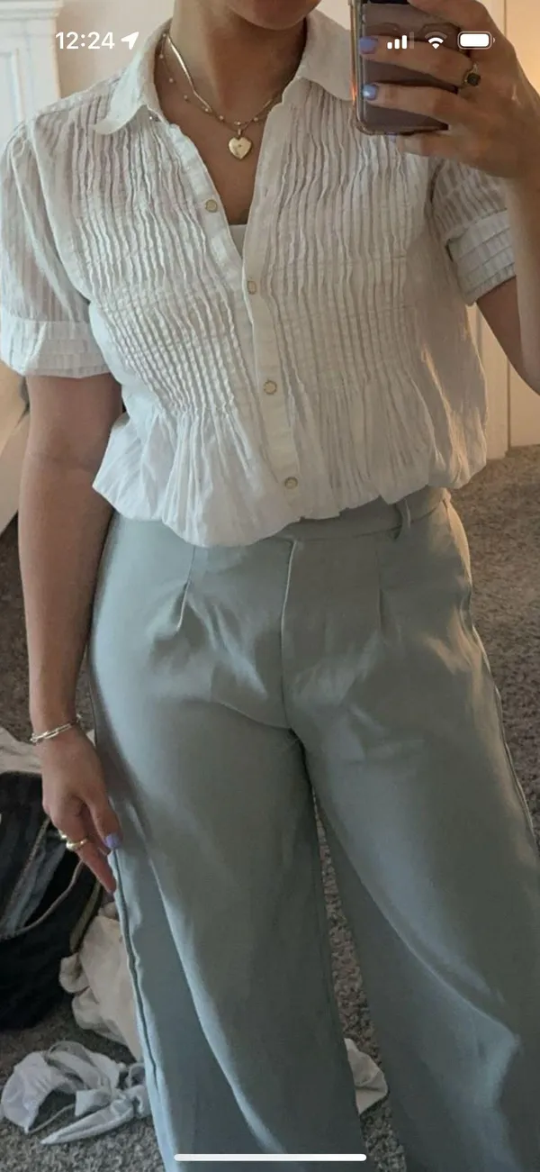 Liz Claiborne White Button Up - Image 3
