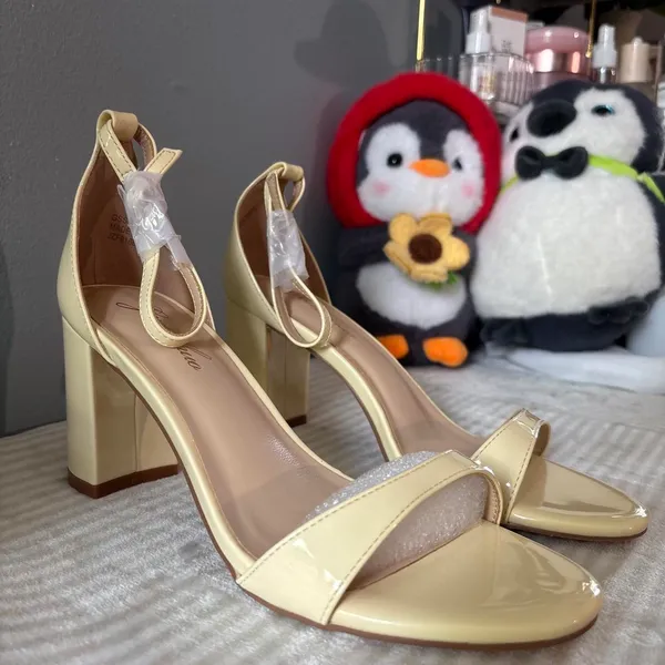 & Other Stories Warm Lemon Block Heel Sandals - Image 3