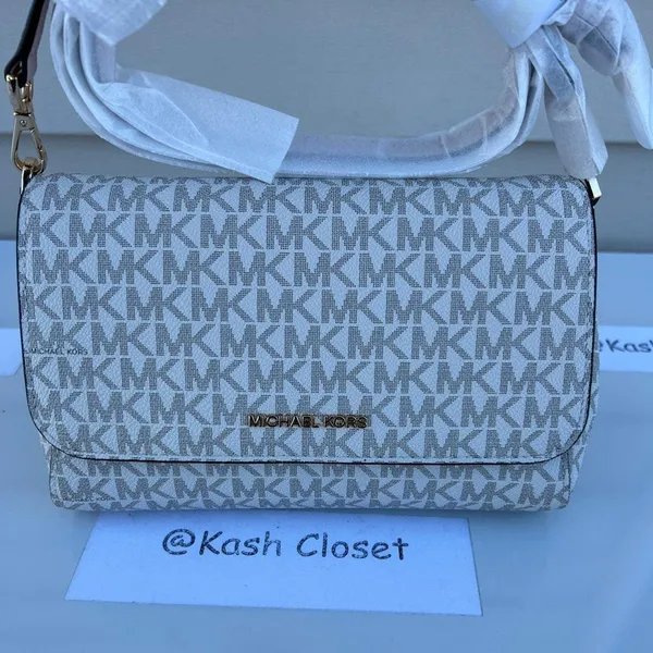 Michael Kors Powder Blush Multi Clutch Crossbody Convertible Purse - Image 3