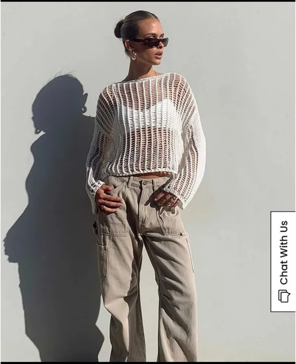 Princess Polly Kennedy Sweater White - Image 2