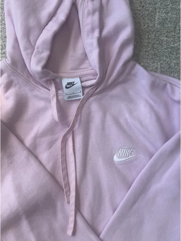 Nike Hoodie Sweatshirt light pink Large - Image 2