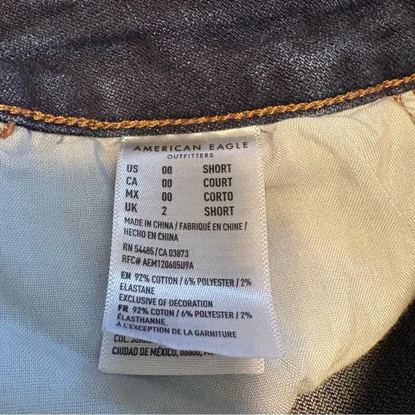 American Eagle Highest Rise Jegging Dark Wash Size 00 Short - Image 8