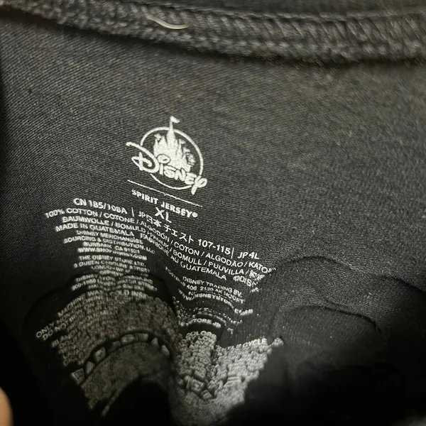 Walt Disney World Spirit Jersey Black Long Sleeve Theme Park Pullover Top Sz XL - Image 6