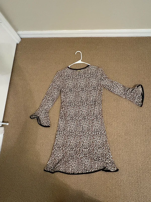 Michael Kors Leopard Print Dress XS - Image 3