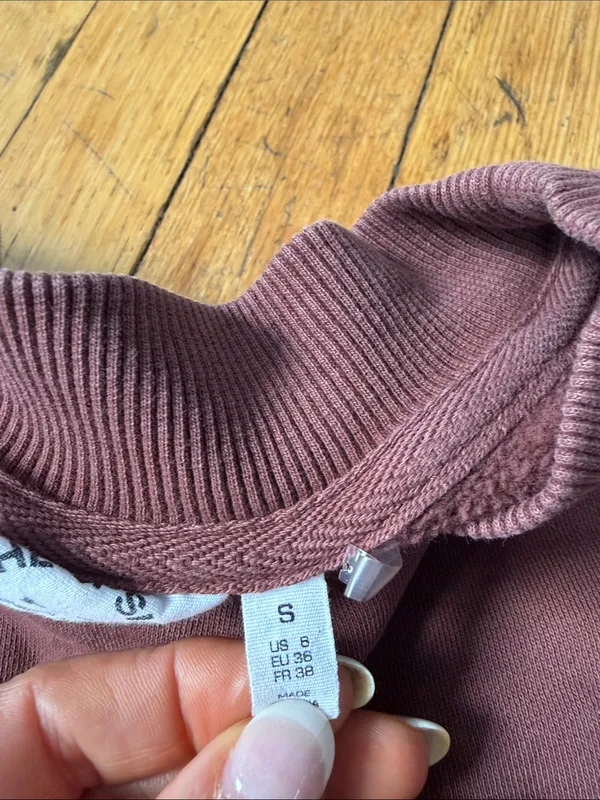 The Upside Dusty Mauve Cropped Logo Sweatshirt Pink - Image 5