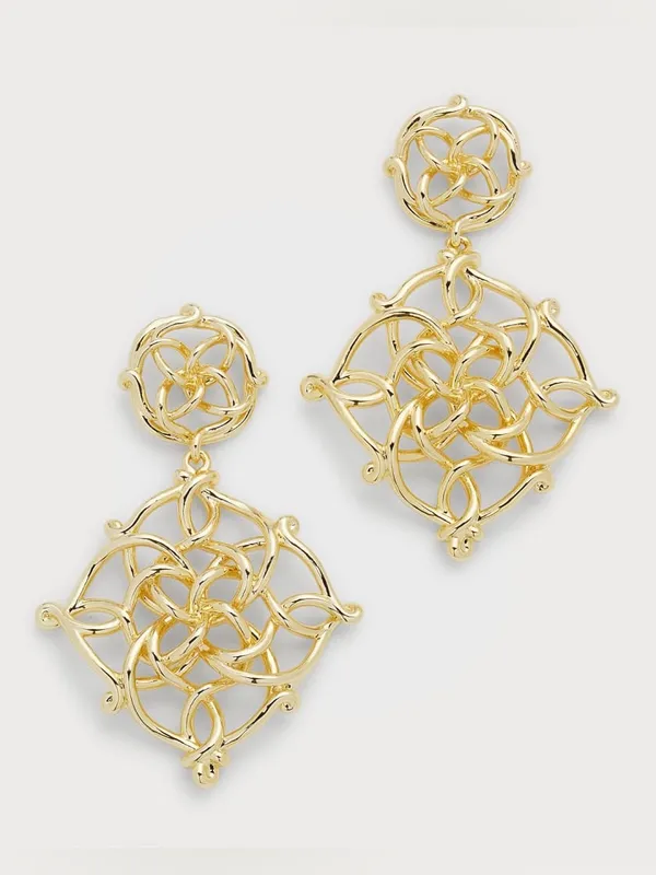 Kendra Scott Retired Kelly - Gold Statement Earrings - Image 2