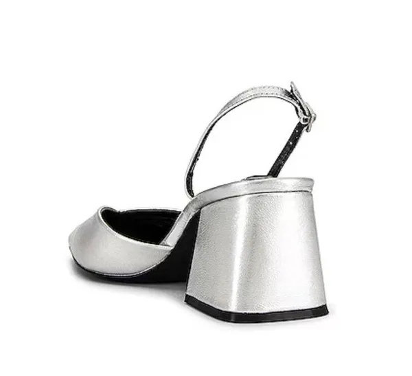 BRAND NEW IN BOX Steve Madden Courtnie Sling Back in Silver, Size 8 - Image 5