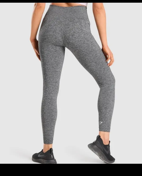 Gymshark Gymshark Adapt Marl Seamless Leggings Grey - Image 3
