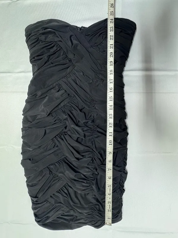 Olga & Maya Black Strapless‎ Ruched Mini Dress - Size S - NEW Without Tags. - Image 9