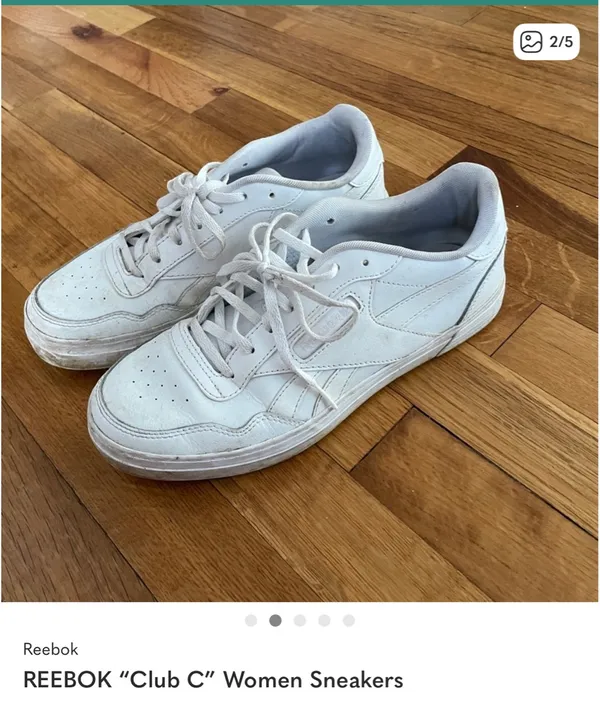 Reebok Club C Sneakers All White - Image 2