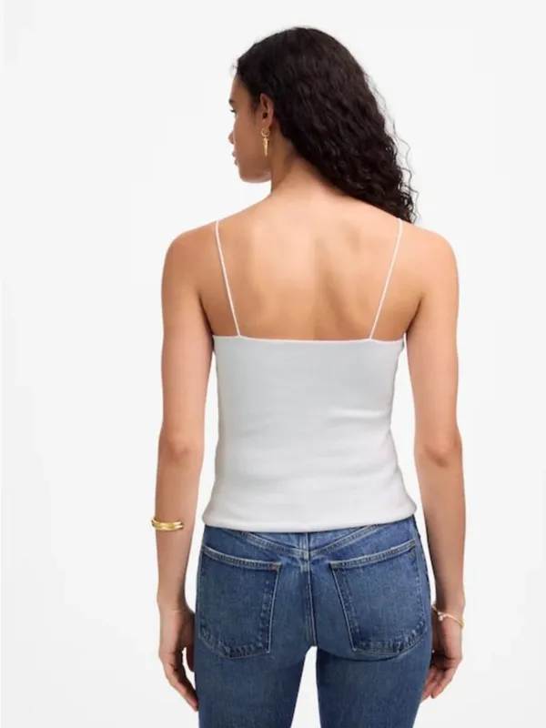 NWT Madewell White Squareneck Tank Top - Size: Extra Large *FLAW* - Image 9