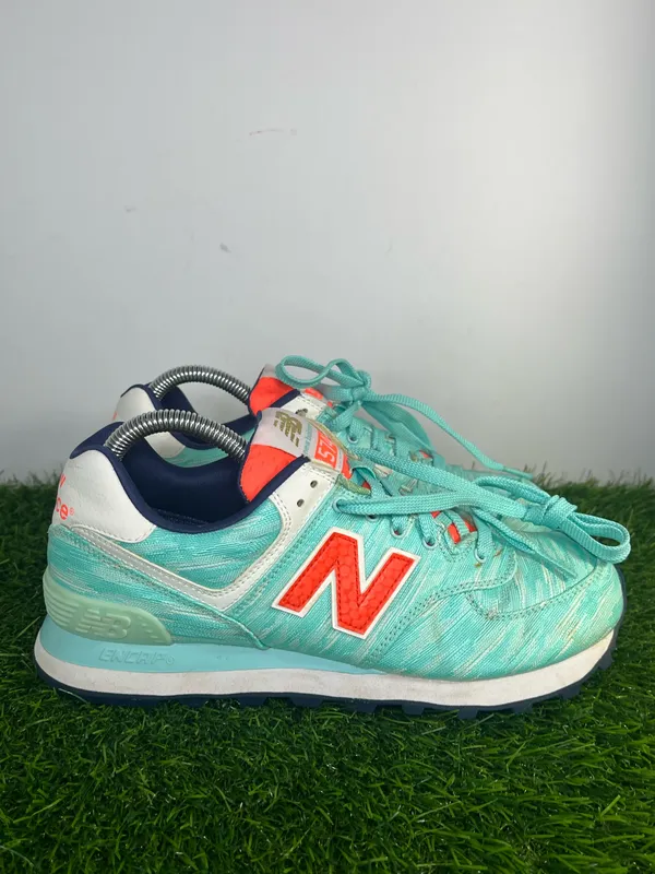 New Balance 574 WL574SIB Women’s Size 8 Mint Green Coral ENCAP Lifestyle Sneaker - Image 3