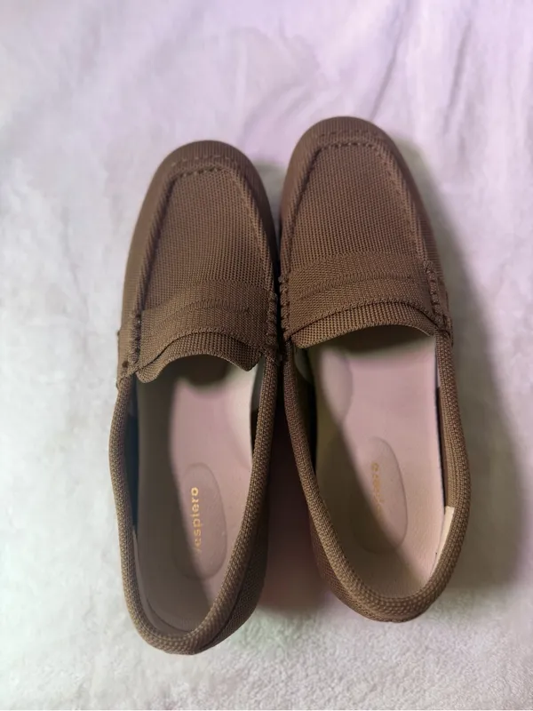 Woven Penny Loafers Mules in Tan for Women - Image 9