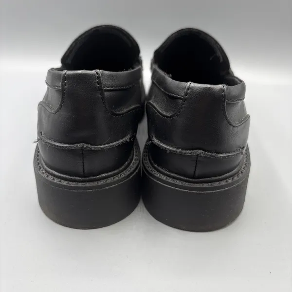 A New Day Chunky Penny Loafers Size 9.5 Black Faux Vegan Leather Dark Academia - Image 8