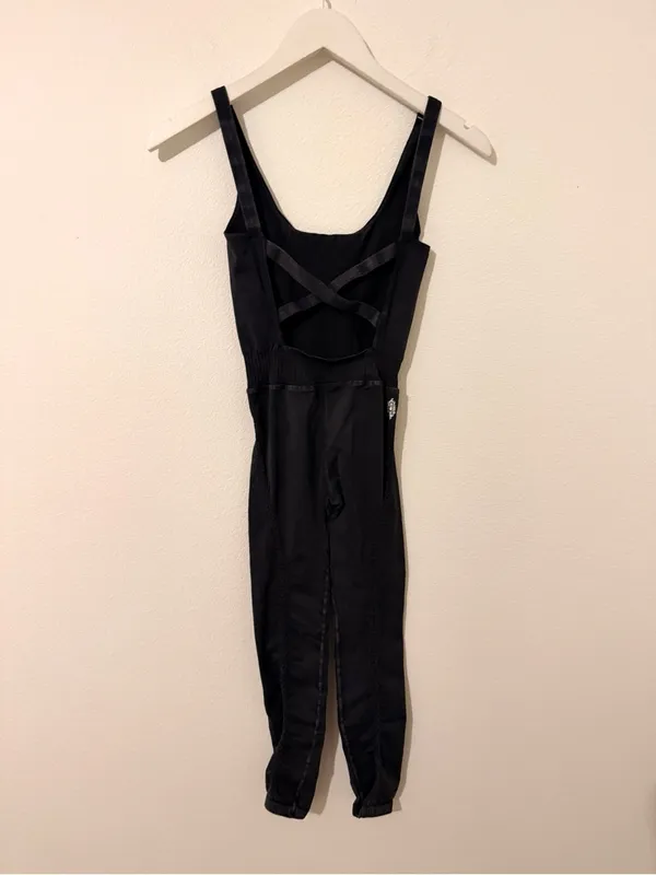 Free People Movement Good Karma Onesie Jumpsuit Dark Gray Charcoal Sleeveless - Image 6