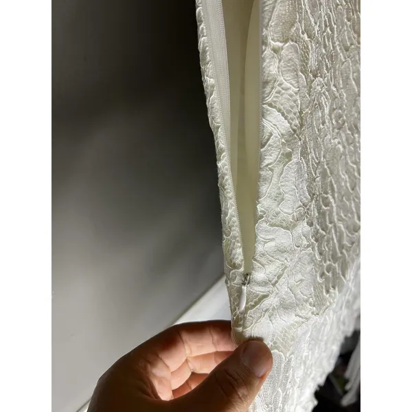STORIA Last First Kiss Dress Womens Small White Lace Sheath Mini Wedding Party - Image 10