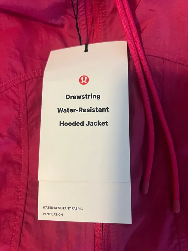 lululemon athletica Drawstring Water-Resistant Hooded Jacket in passionate - Image 3