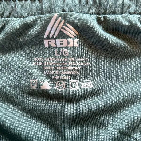 RBX Active Women's Athletic Shorts in Sage Green Size L - Image 3