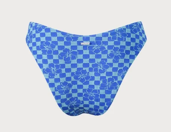 BERLOOK Blue Plaid Jacquard Underwire Bikini Top AND BOT 12 - Image 11