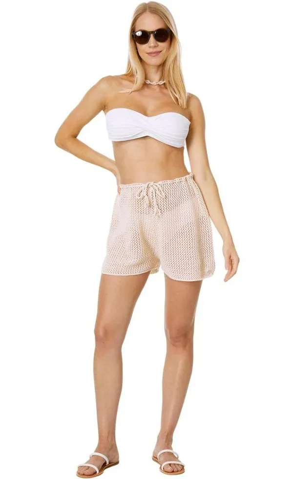 ROXY Island Hopper Crochet Shorts in Tapioca Size Small - Image 7