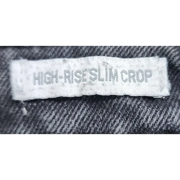 True Craft Distressed‎ Hem Jeans Ripped Knee Black Wash Denim Size 26 - Image 4