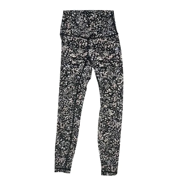 Lululemon Wunder Under HR Legging Tight 25” Luxtreme Floral Black Spritz Multi 2 - Image 5