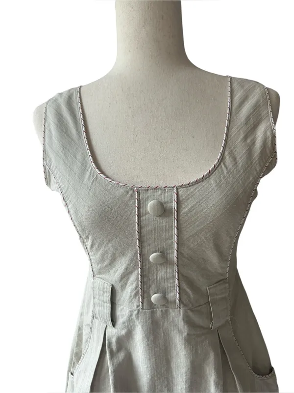 Anthropologie Brand Y2K Beaubois utility button-front mini dress - Image 2
