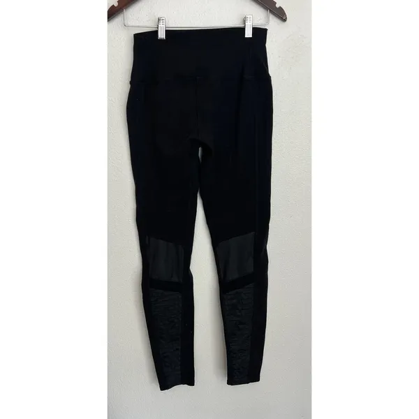 Alo Yoga Women's Black High Waisted Moto Legging Pants Medium Athleisure Yoga - Image 11