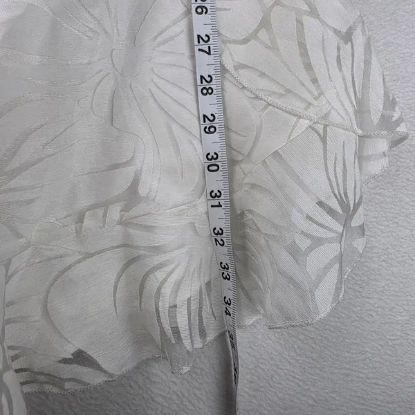 Selfie Leslie White Floral Burnout Ruffle Mini Dress ST1491D01 Size XL - Image 9