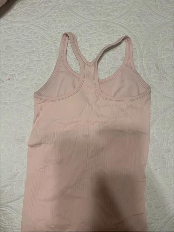 lululemon athletica Light Pink Ribbed Racerback Tank Top - Image 2