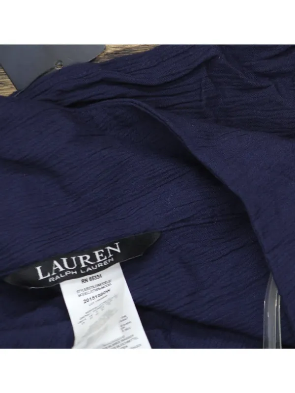 NWT Lauren Ralph Lauren Swim Cover-Up Tunic with Side Slits Dark Navy Blue 1X - Image 4
