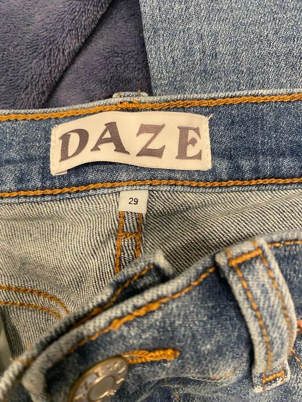 Women’s Daze Flare Cropped Jeans Blue Size 29 - Image 3