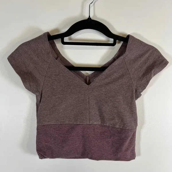 Beyond Yoga Womens Space Dye 2 Piece Set‎ Crop Top Leggings Plum Mauve Small - Image 2