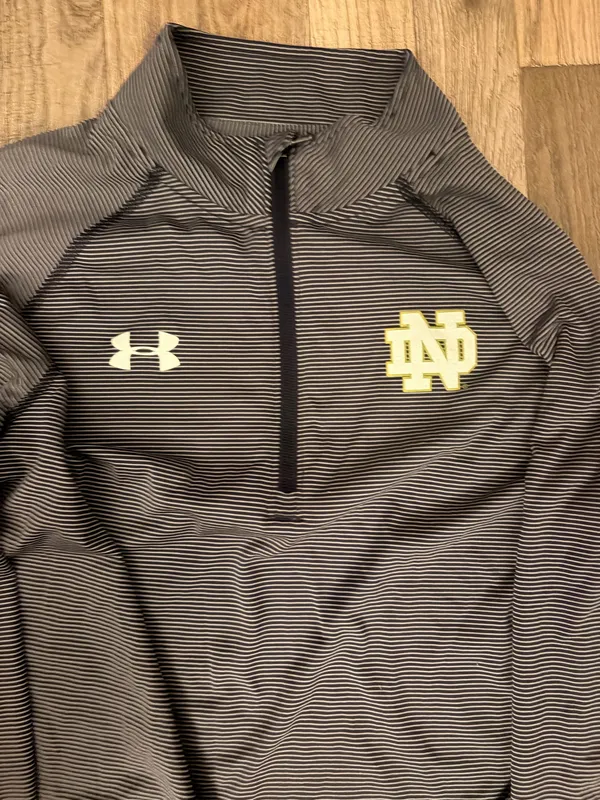Under Armour Notre Dame Striped Quarter-Zip  - Image 2