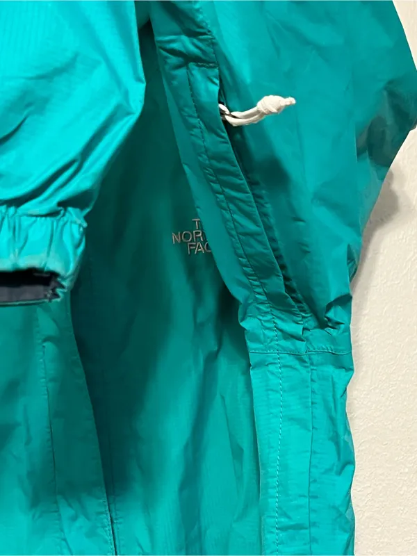 The North Face Steep Series Teal Hooded Full Zip Windbreaker Jacket S/P - Image 4
