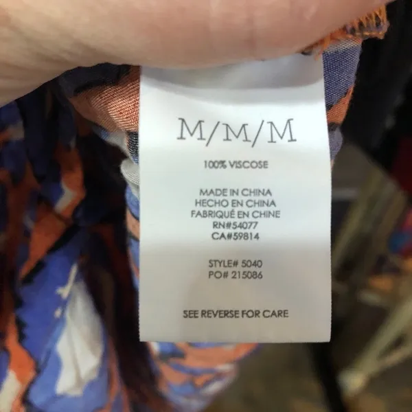 Cabi Orange & Purple Animal Print Sleeveless Top Womens M Tank Blouse Beachy - Image 8