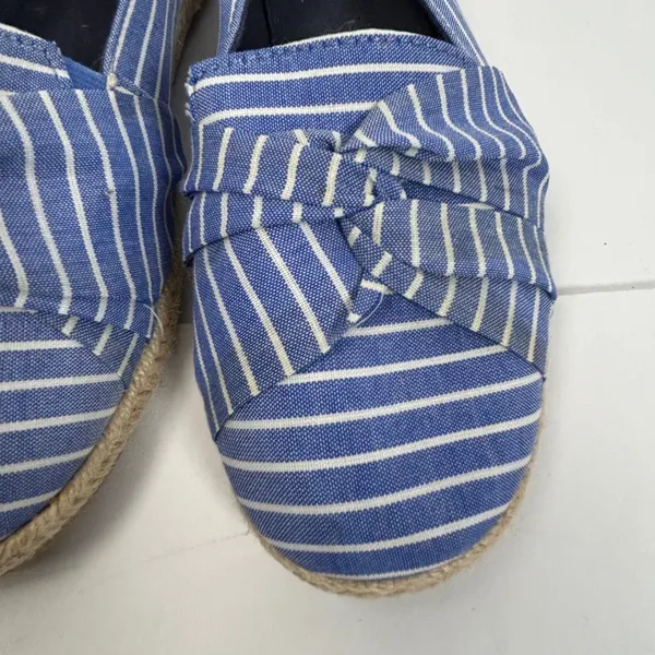 Nautica Idelle Blue White Striped Espadrille Flats Knotted Bow Womens‎ 9.5 - Image 13