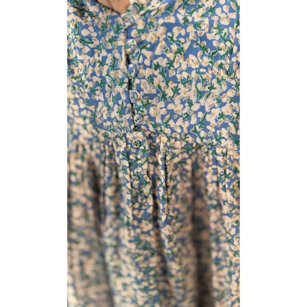 Anthropologie Mirth Caftan Perth mini dress in the Blueberry Print Medium 3031 - Image 6