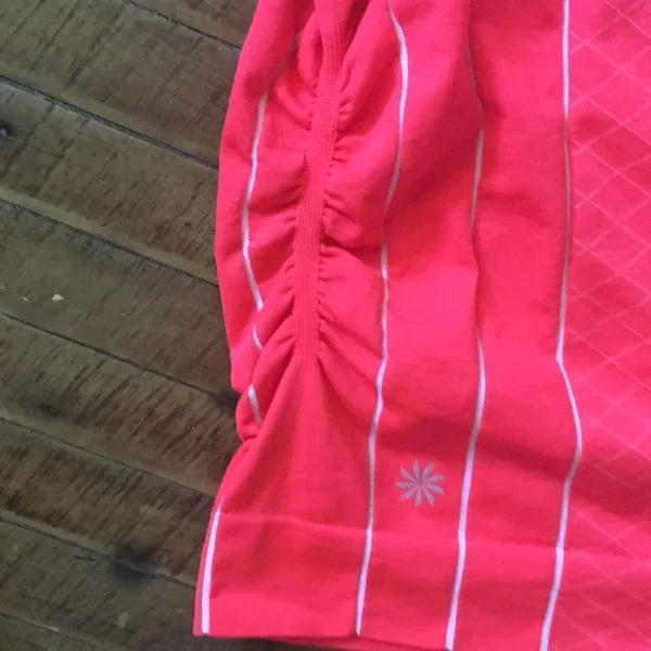 Athleta M ruched sides bright pink workout tank - Image 3