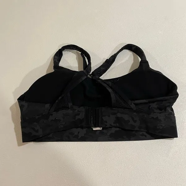 CRZ Yoga Black Camo Sports Bra XL Medium Support Activewear - Image 2