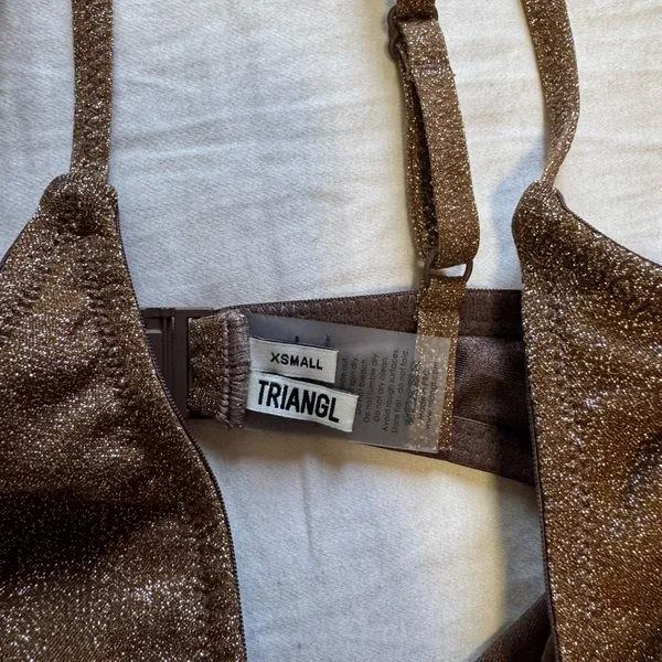 Triangl - MAIA - TINE SPARKLE BROWN SPARKLE SCOOP TOP - Image 5