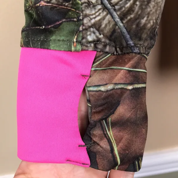 Mossy Oak Women’s Outdoor Print Hot Pink Detail Quarter Zip-Up Sweatshirt - Image 5