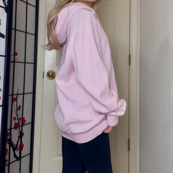 Divided - H&M | Basic Pink Drawstring Pullover Hoodie Jacket Sweatshirt - Image 5