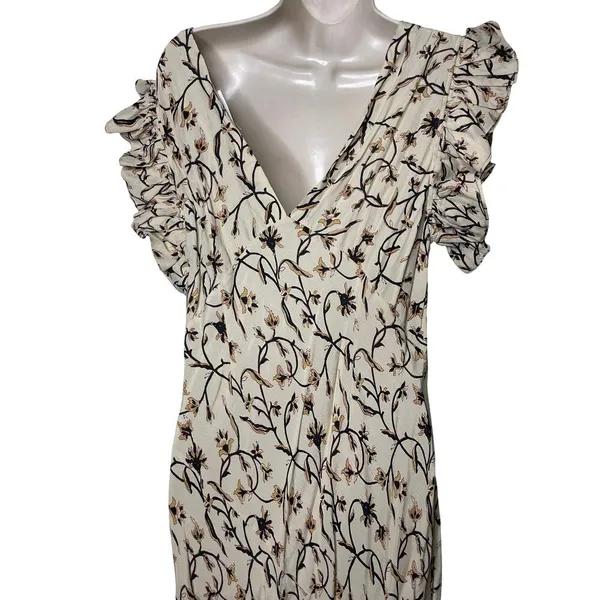 Doen Brindille cream scroll print maxi dress sz L - Image 5
